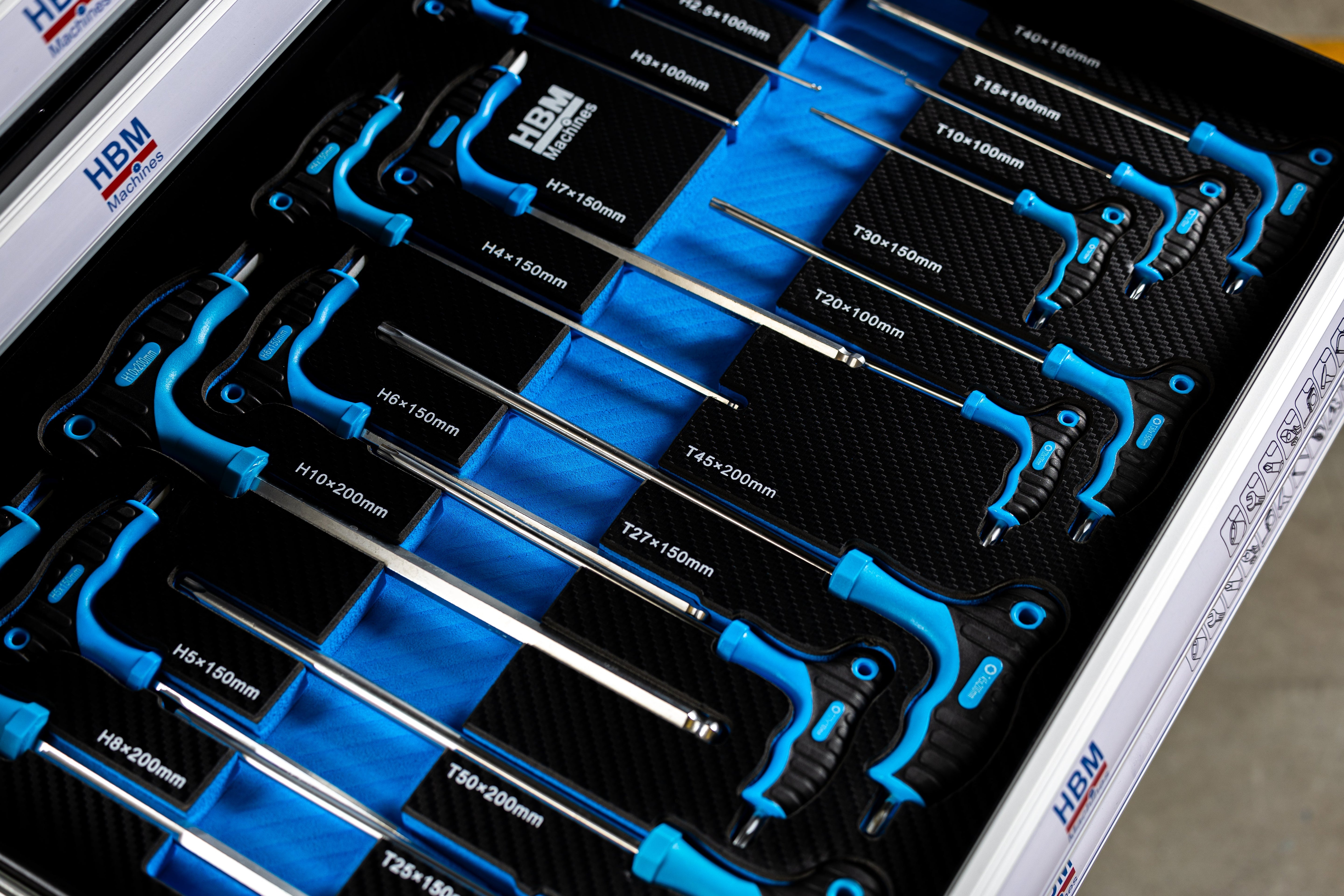 Profesionálna skrinka - dielenský vozík s náradím, so 7 zásuvkami, 245ks náradia, 6 vložiek carbon - HBM Holandsko, premium