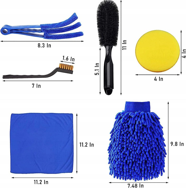 Sada kefiek a utierok na čistenie interiéru a exteriéru – auto detailing 15 kusov