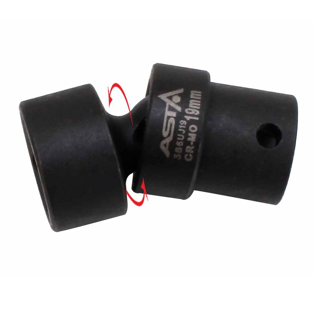 Sada 10 rázových nástrčných kľúčov 3/8, 10–19 mm s kardanovým kĺbom