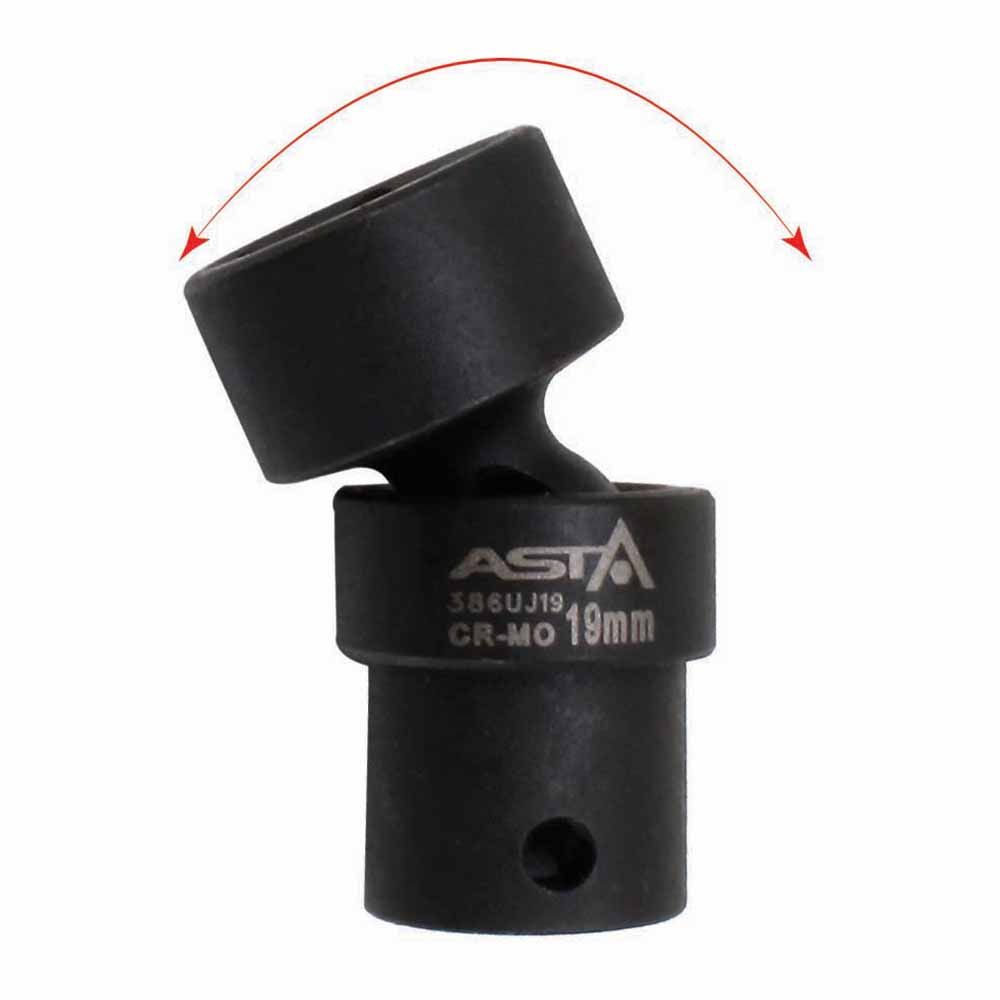 Sada 10 rázových nástrčných kľúčov 3/8, 10–19 mm s kardanovým kĺbom