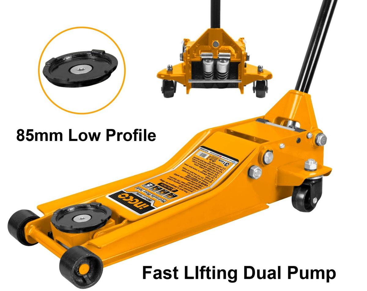 Hydraulický nízkoprofilový dvojpiestový zdvihák - krokodíl 3t Ingco