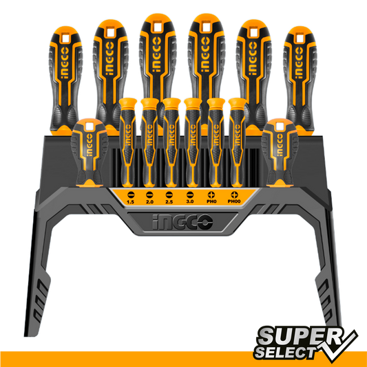 Súprava 14 skrutkovačov so stojanom ingco