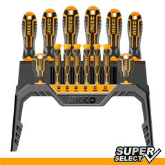 Súprava 14 skrutkovačov so stojanom ingco