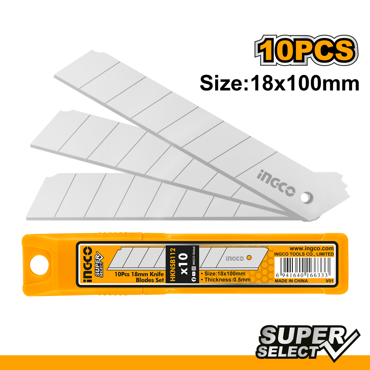 Súprava 10 čepelí do orezávača 18 x 100 mm ingco