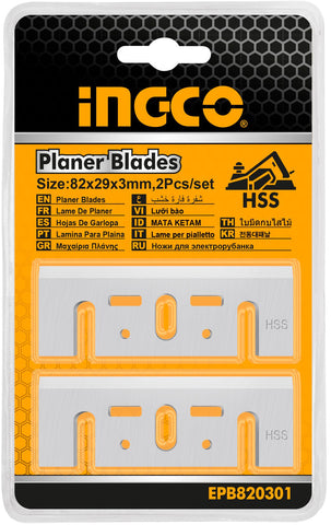 Súprava 2 nožov hss pre hoblík 82x29x3 mm ingco