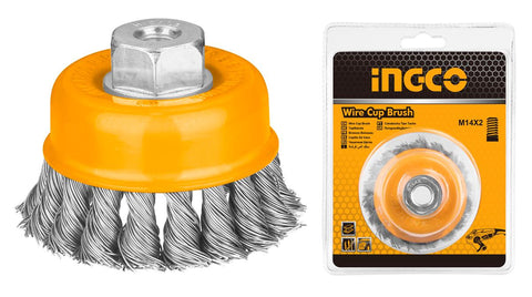 Tvrdá zkrútená drôtená kefa pre uhlovú brúsku 75 mm ingco