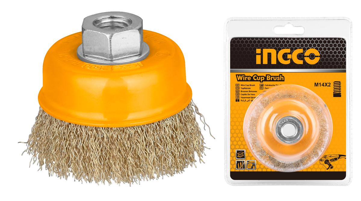 Zkrútená drôtená kefa pre uhlovú brúsku 75 mm ingco
