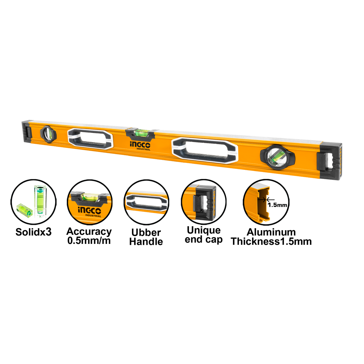 Vodováha z hliníka 100 cm ingco