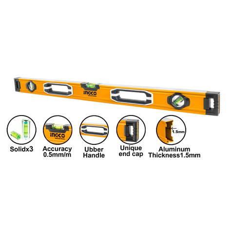 Vodováha z hliníka 100 cm ingco