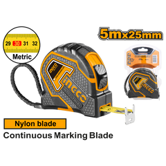 Zvinovací meter s automatickým zámkom 5m x 25mm Ingco