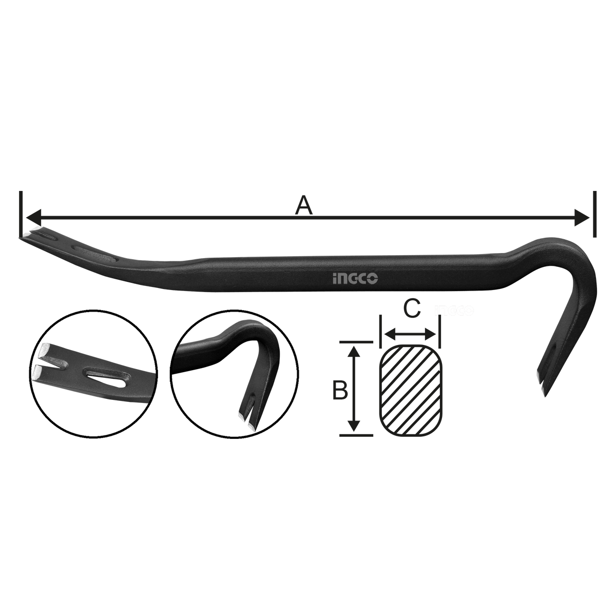 Páka - páčidlo 35cm Ingco