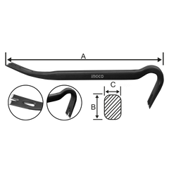 Páka - páčidlo 35cm Ingco