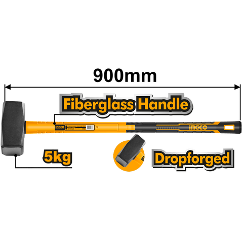 Kladivo so sklolaminátovou násadou 5kg 900mm Ingco