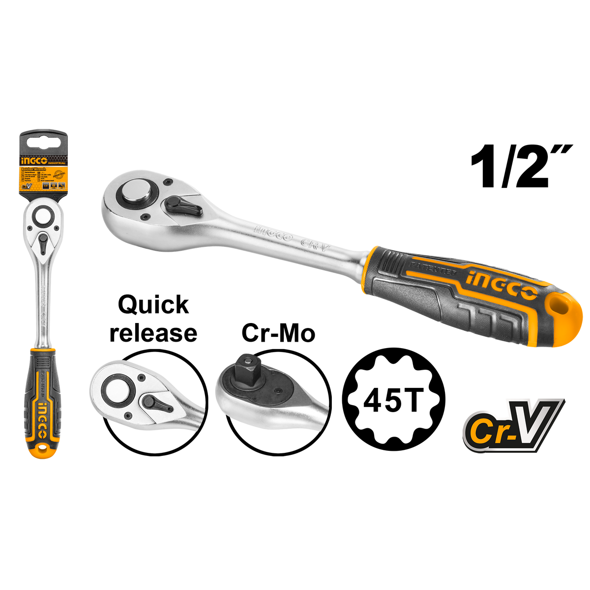 Račňa 1/2'' 45T Ingco