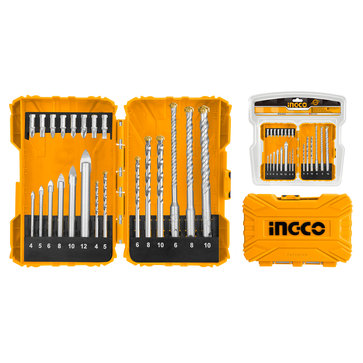 Sada bitov a vrtákov 22ks Ingco