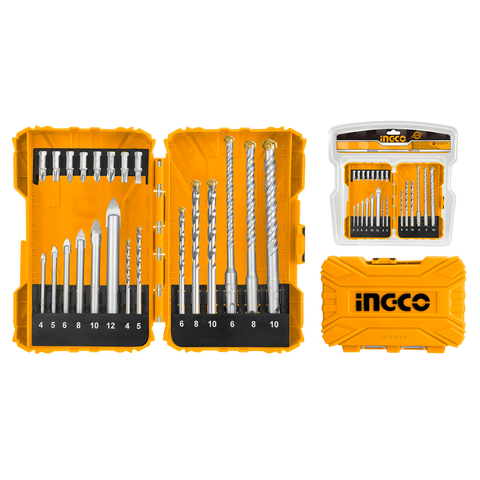 Sada bitov a vrtákov 22ks Ingco