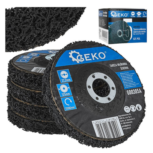 Abrazívny kotúč 125x22,2mm Clean&Strip na čistenie kovu, nehrdzavejúcej ocele a plastu, Geko