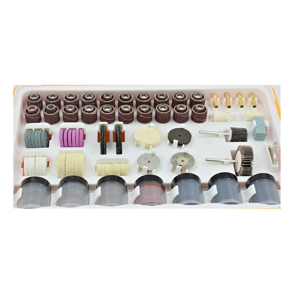 Súprava príslušenstva pre brúsku – biaxiálny leštič 410 kusov ingco