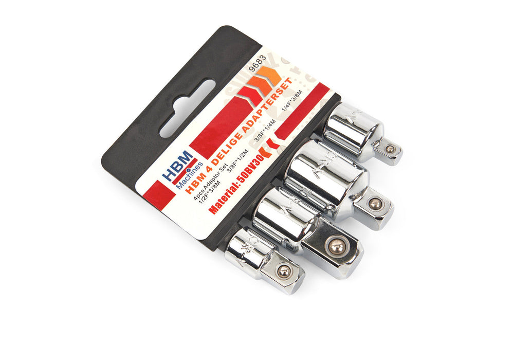 Adaptér - redukcia 1/4''- 3/8'', 3/8'' - 1/4'', 3/8'' - 1/2'', 1/2'' - 3/8'', sada 4ks HBM Machines Holandsko