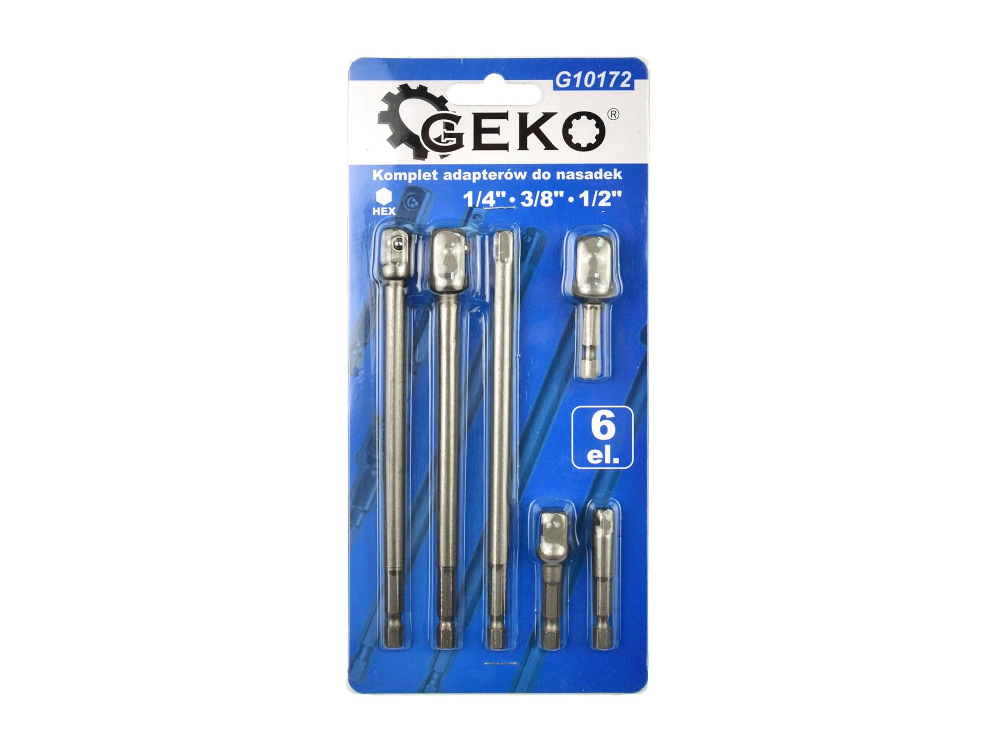 Adaptéry na bity a nástrčné hlavice, 6ks, 1/2" 3/8" 1/4", 10 - 21mm