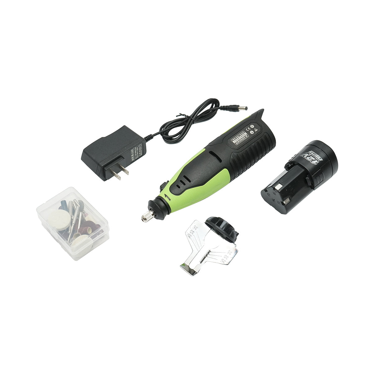 Akumulátorová brúska - ostrička reťaze motorovej píly 12V, 55W, 20000 RPM Li-ion batéria 2000mAh