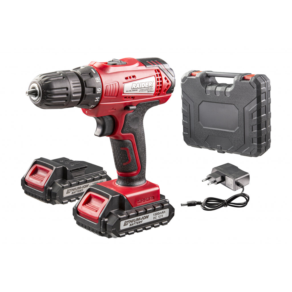 Akumulátorová vŕtačka - skrutkovač 28Nm, 12V, 2x1,5Ah Raider RD-CDL34