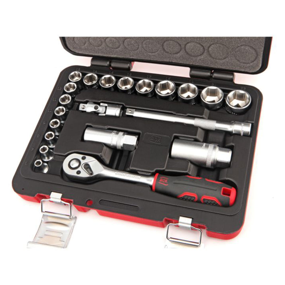 Profesionálna súprava aok, nástrčky s račňou 3/8, 21 kusov
