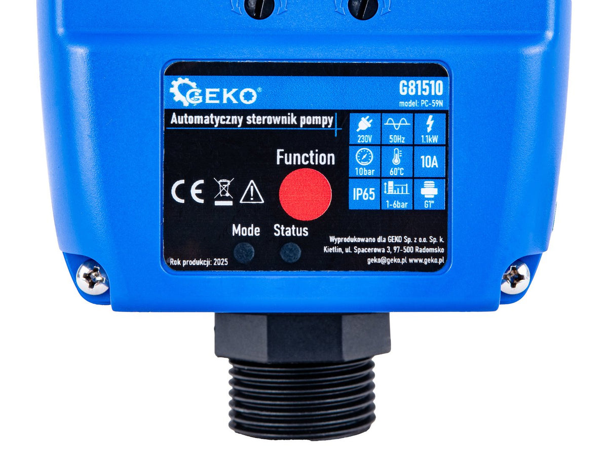 Automatický tlakový spínač vodného čerpadla 1,1kW, 10bar
