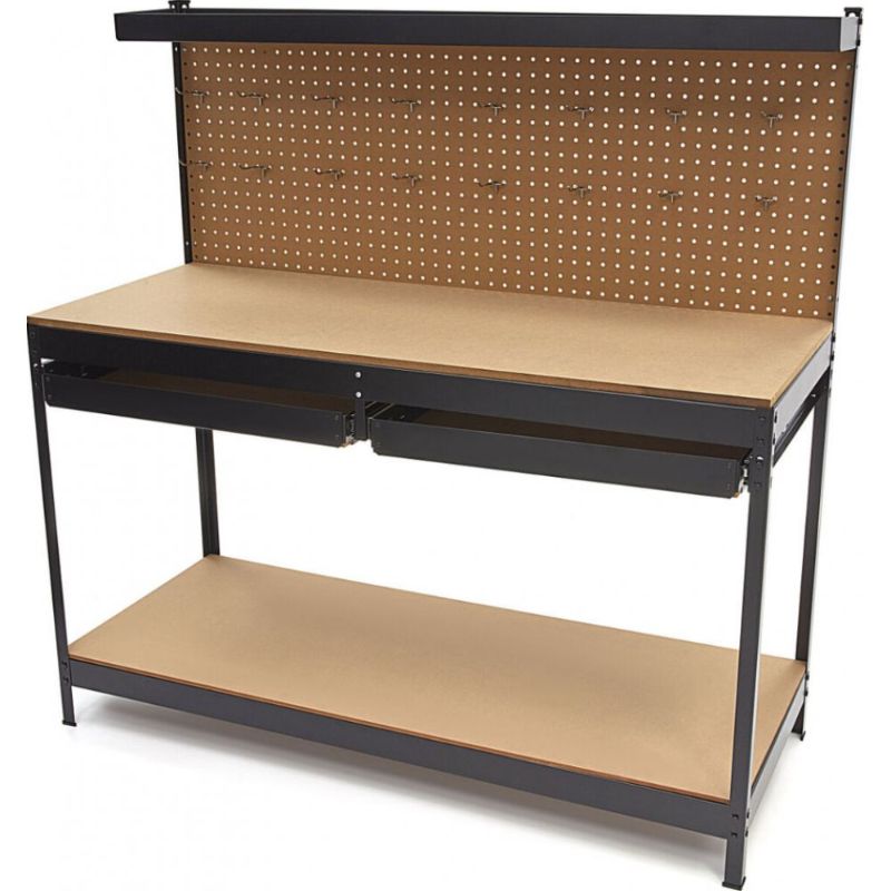 Pracovný stôl so zásuvkami a panelom na náradie HBM