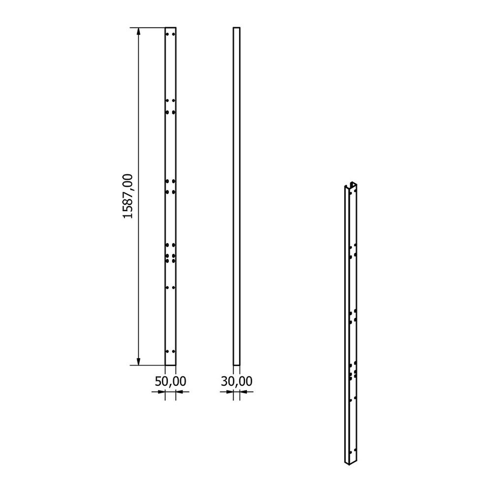 Dlhá spojovacia lišta pre nábytok GB9464 a GB9535