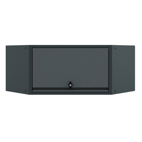 Závesný rohový dielenský korpus na stenu – 75 × 75 × 37 cm