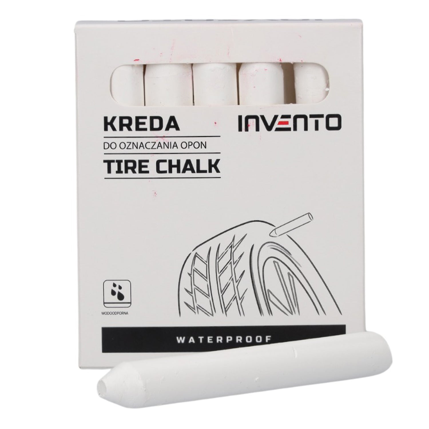 Biela krieda na pneumatiky - vodeodolná - nezmývateľná