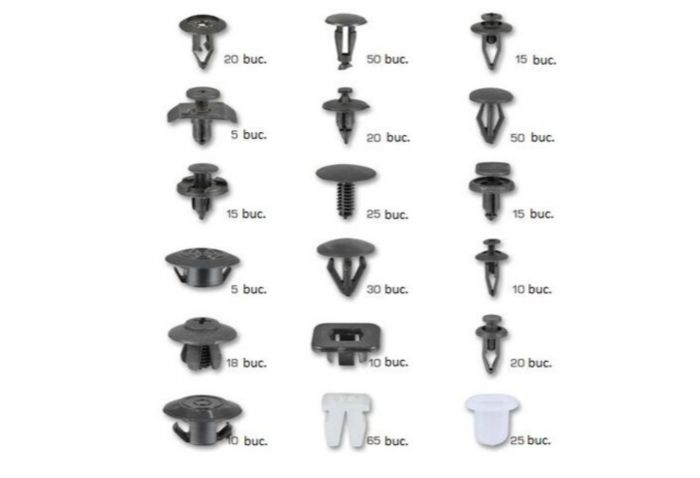 Sada plastových klipov a úchytiek pre nissan 408 kusov