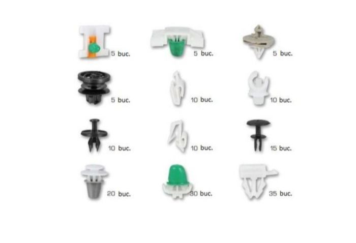 Sada plastových klipov a úchytiek pre vw audi 160 kusov