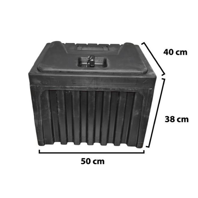 Box na náradie, z čierneho plastu 380x400x500 mm