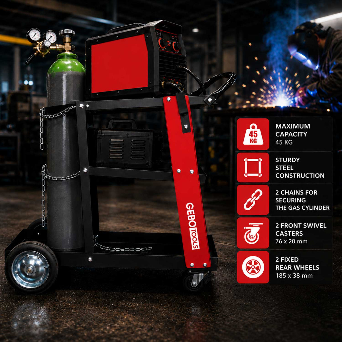 Zvárací vozík pre zváračku Premium Gebo Tools
