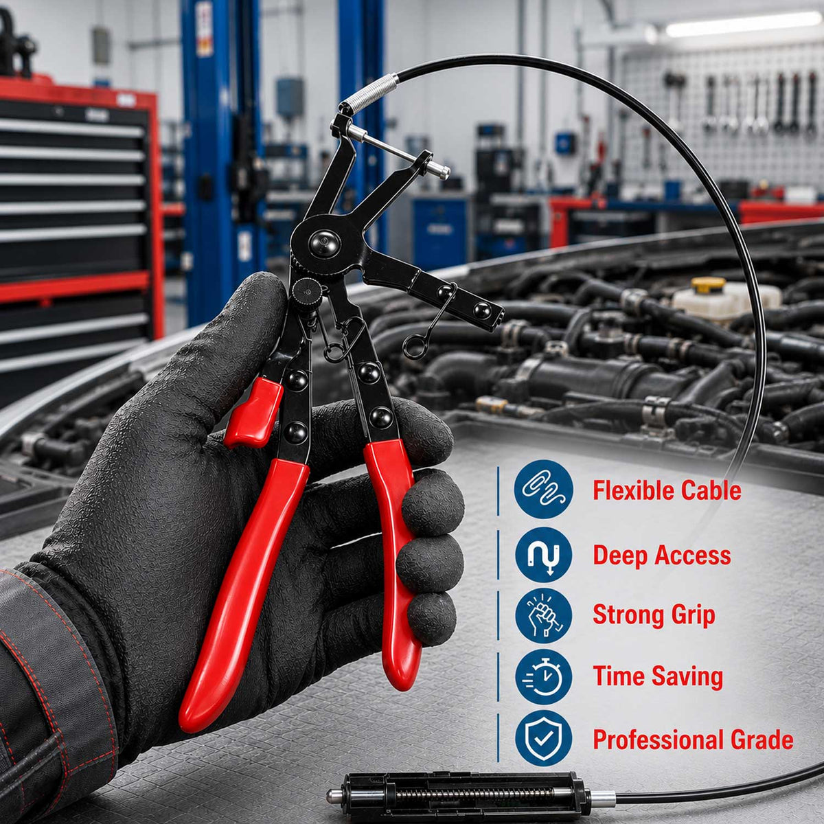 Kliešte na hadicové spony s lankom model 3 Gebo Tools