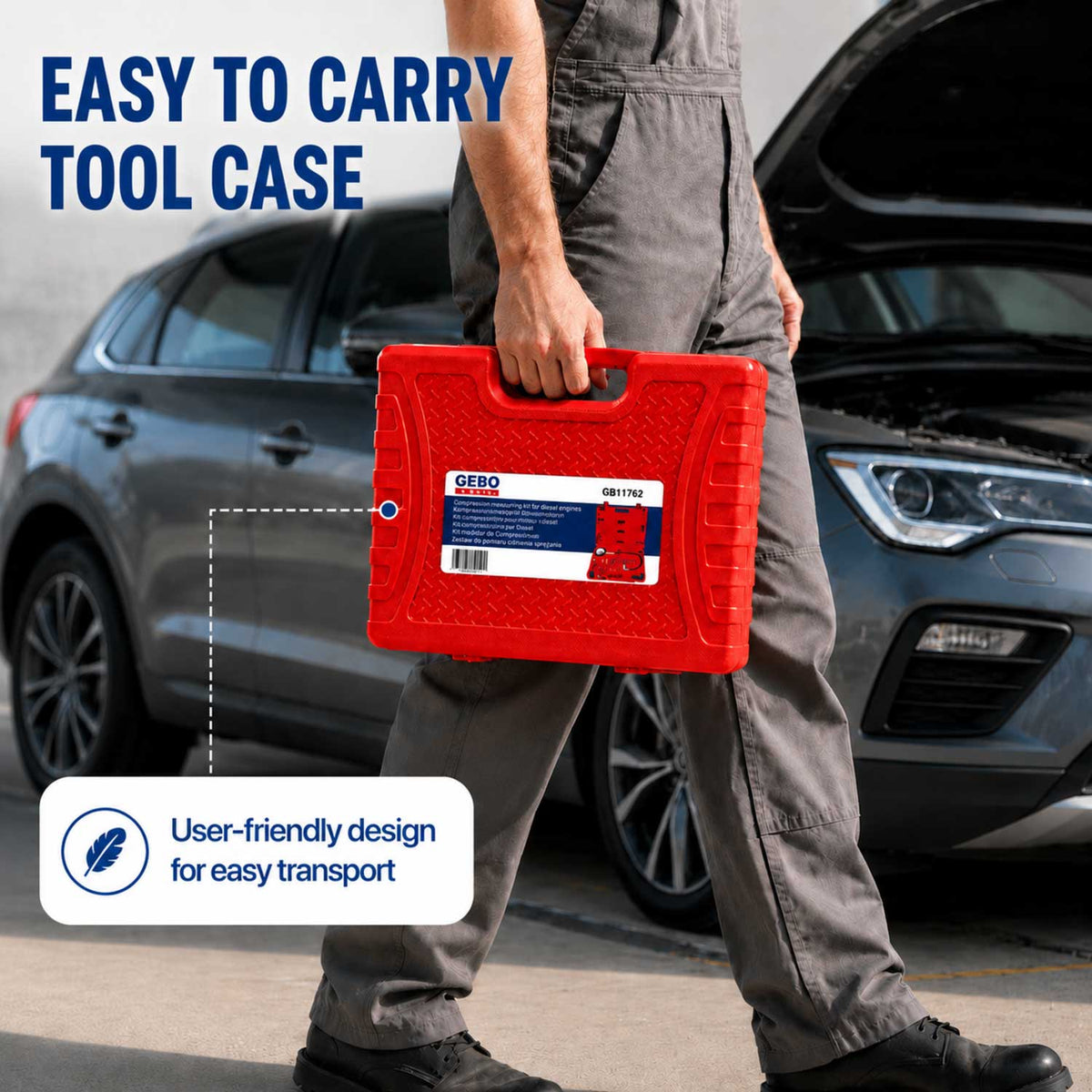 Tester kompresie - kompresiometer pre dieslové motory Gebo Tools