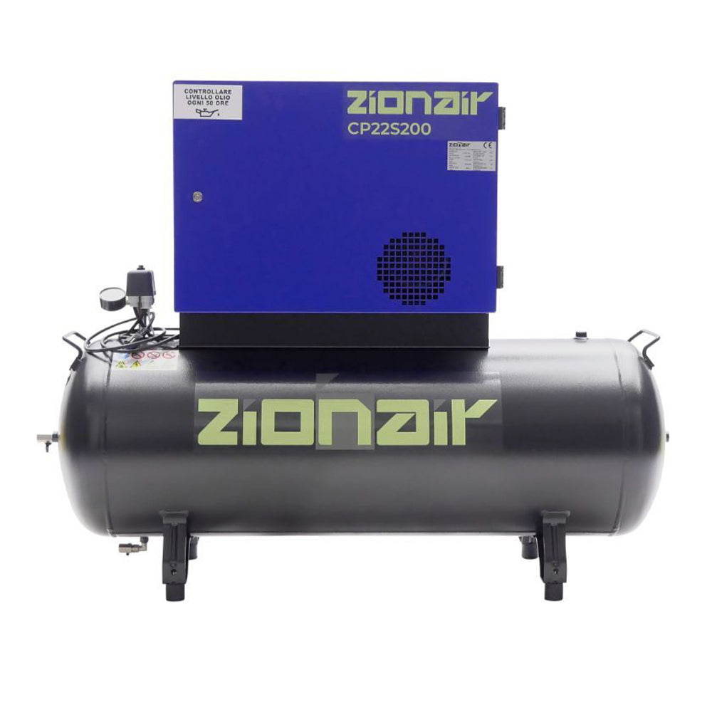 Tichý kompresor 2.2 kw 10 bar 200 l 230 v zionair