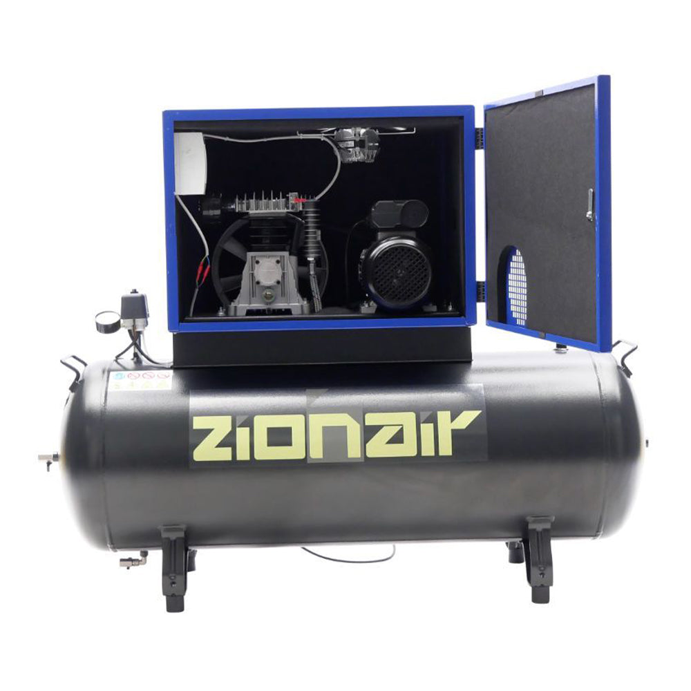 Tichý kompresor 2.2 kw 10 bar 200 l 230 v zionair