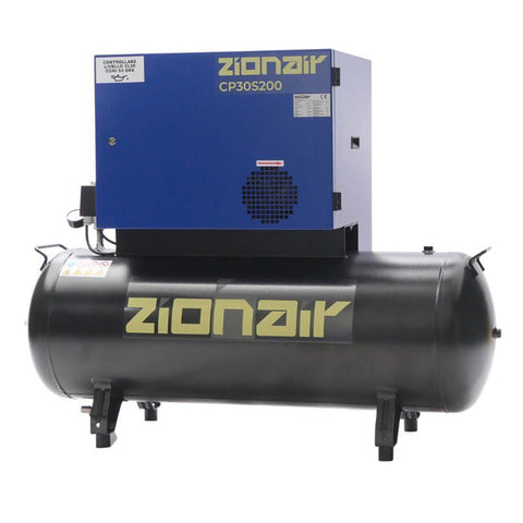 Tichý kompresor 3 kw 11 bar 200 l 400 v zionair