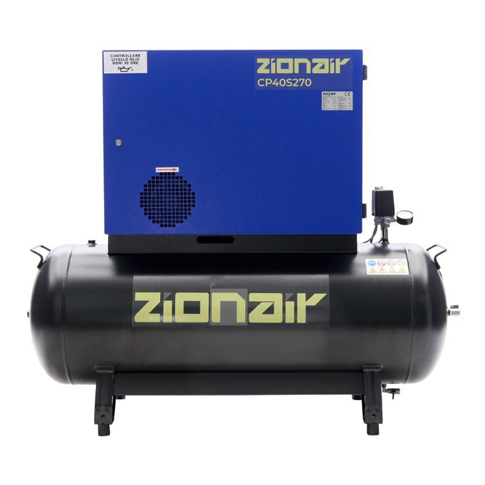 Tichý kompresor 4 kw 11 bar 270 l 400 v zionair