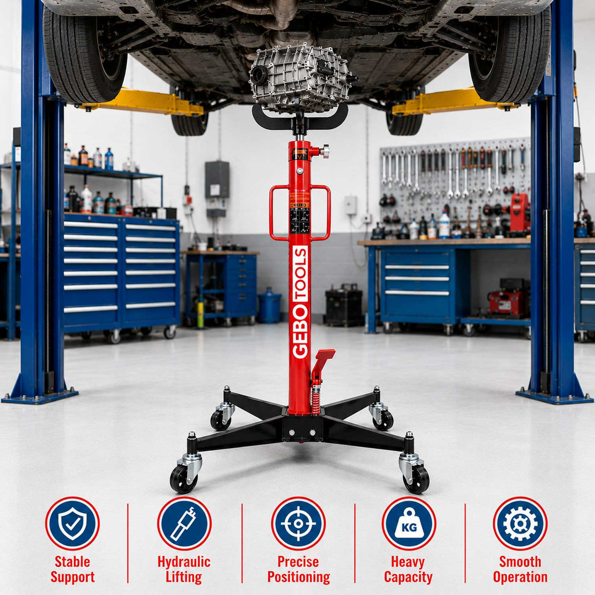 Hydraulický zdvihák prevodoviek 500kg (0,5t) Gebo Tools