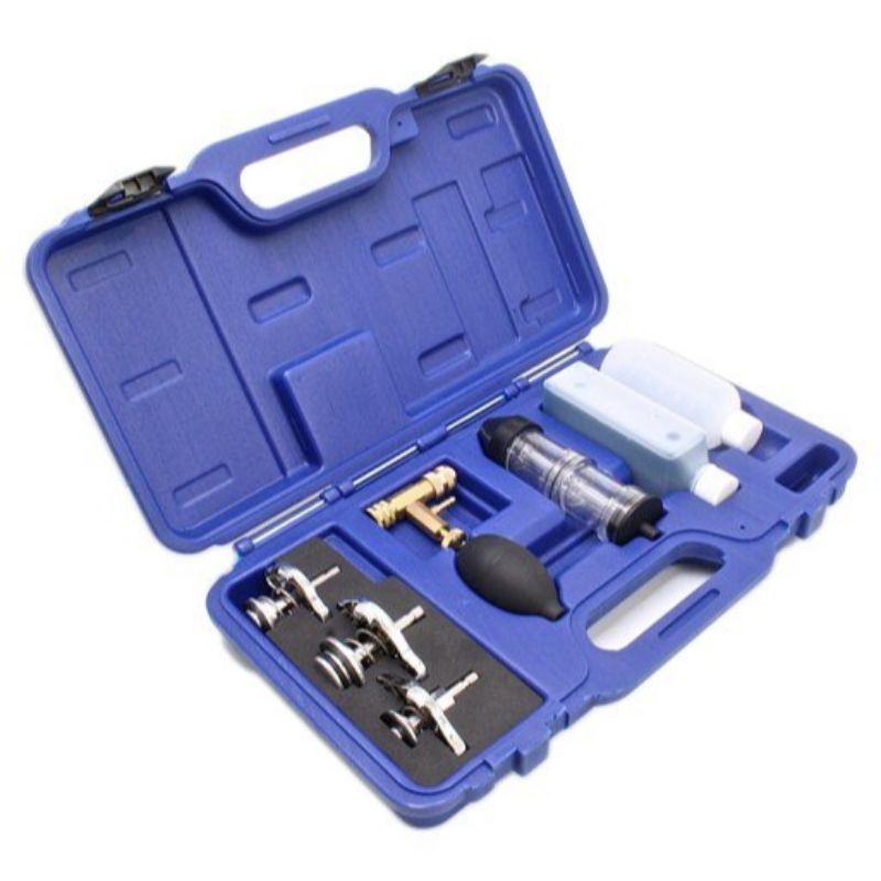 Tester tesnenia hlavy motora s adaptérmi a roztokom