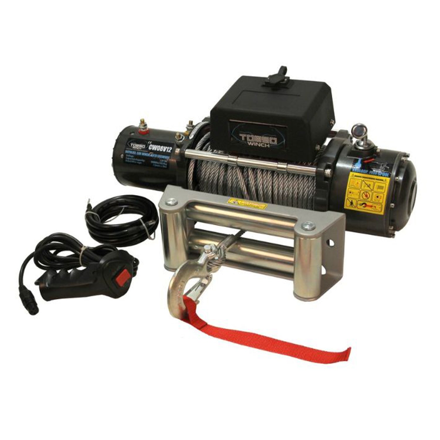 Elektrický lanový naviják 12V/24V s diaľkovým ovládačom 3629kg