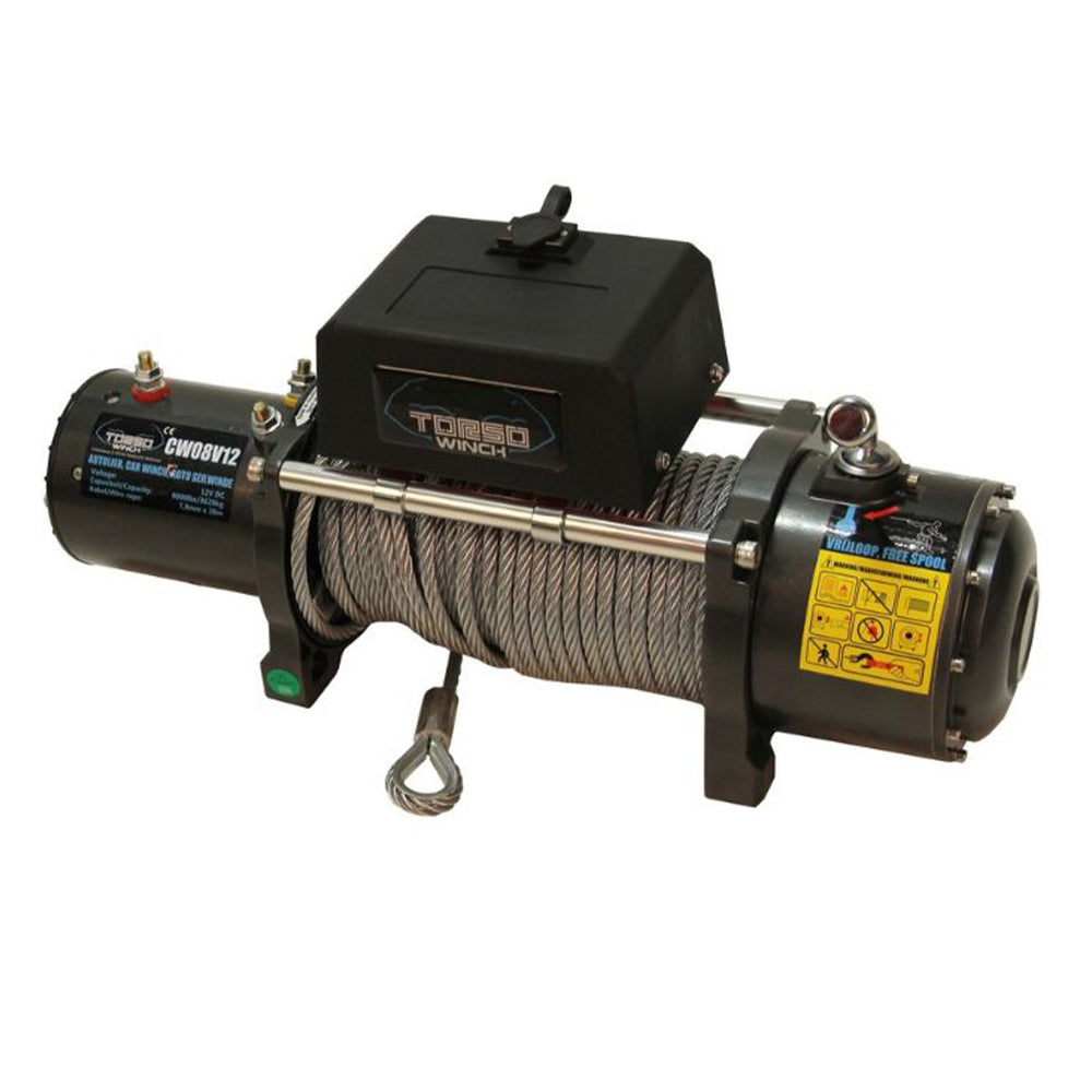 Elektrický lanový naviják 12V/24V s diaľkovým ovládačom 3629kg