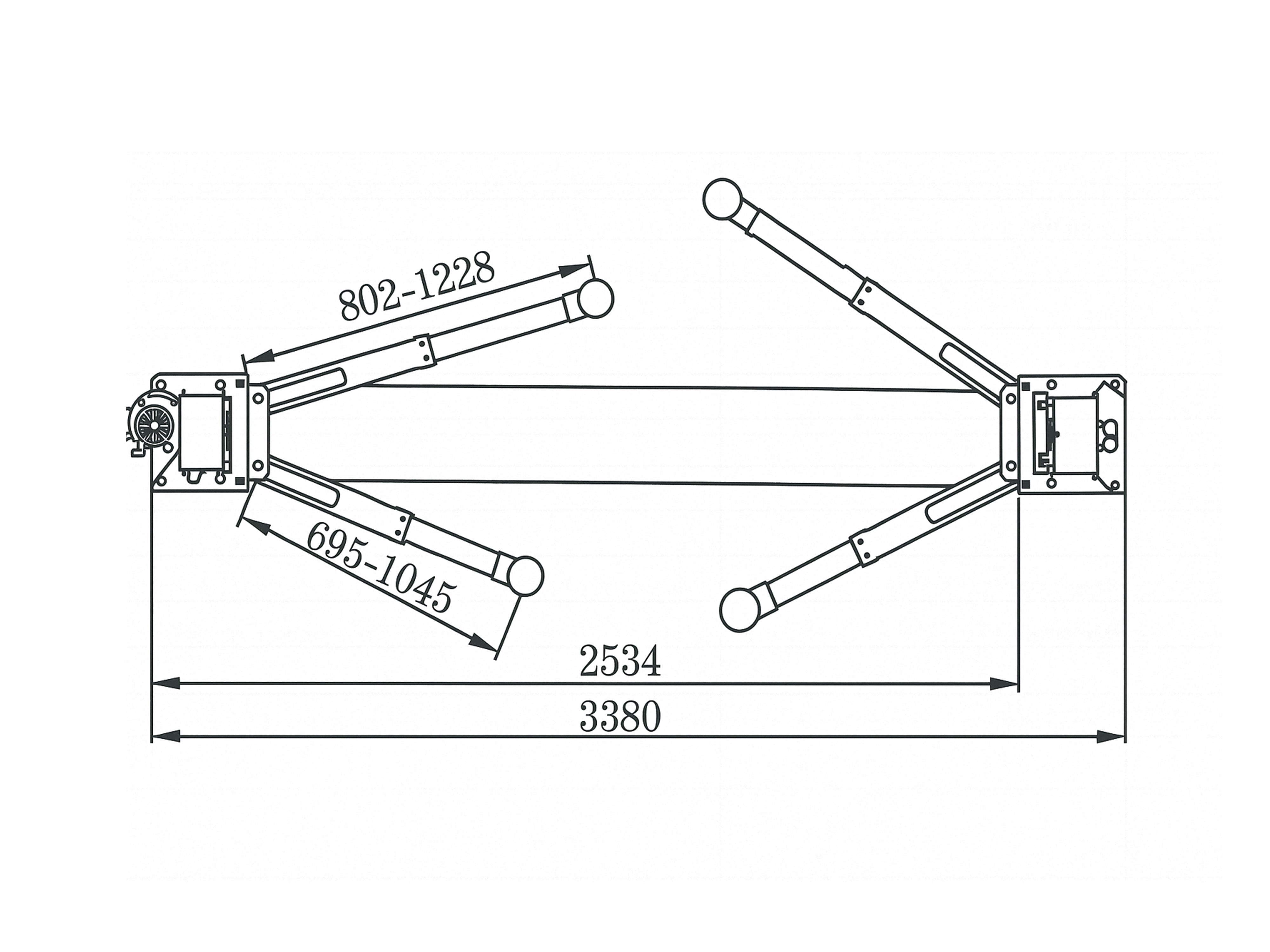 Dvojstĺpový elektrohydraulický zdvihák s manuálnym odblokovaním 4t 230V + olej zdarma