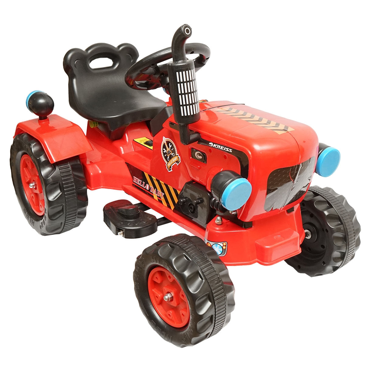 Detský elektrický traktor s prívesom a batériou, 3 - 6 rokov, Hello Baby