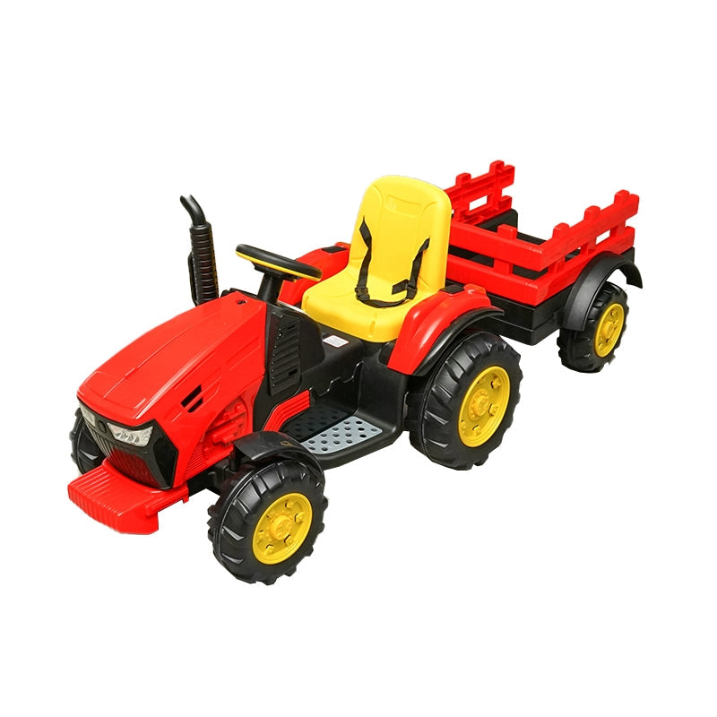 Detský elektrický traktor s prívesom, s diaľkovým ovládaním a batériou, 1980x610x650mm