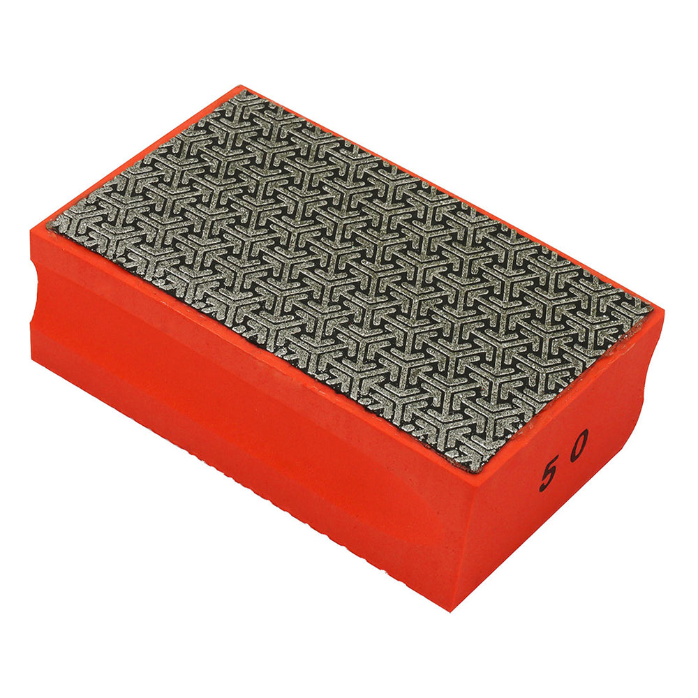 Diamantová brúsna hubka na ručné brúsenie, zrnitosť 50, 93 x 59 x 32mm - na dlažbu, žulu, mramor a prírodný kameň